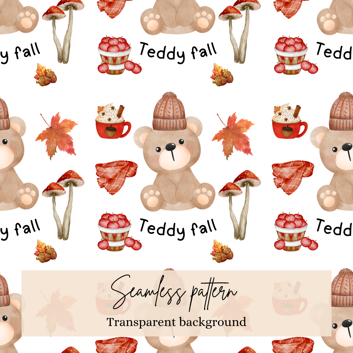 Teddy fall Png